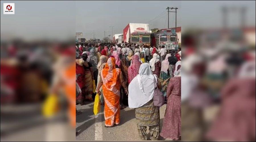 कानपुर की फूड्स फैक्ट्री में मजदूरों की हड़ताल, वेतन और ओवरटाइम को लेकर प्रदर्शन, मौके पर पहुँची पुलिस